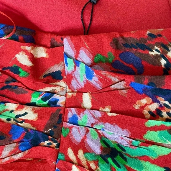 Zara floral printed ruched top - Picture 7 of 14